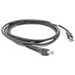 Zebra CBA-U01-S07ZAR USB Straight Cable - Type A USB - 7ft - Gray