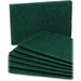SKILCRAFT Scouring Pad - 0.3" Height x 6" Width x 9.5" Depth - 10/Pack - Nylon - Green