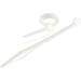 C2G 4in Cable Ties - White - 100pk - Cable Holder - Natural - 100 Pack