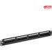 TRENDnet 24-Port Cat5-5e RJ-45 UTP Unshielded Patch Panel, Wallmount or Rackmount, 100Mhz, Color-Coded Labeling, Cat5,Cat5e,Cat4,Cat3 Compatible, 1U Rackmount, Black, TC-P24C5E - Cat5/5e 24-port Unshielded Patch Panel