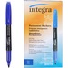 Integra Permanent Fine Point Markers - Fine Marker Point - Blue - 12 / Box