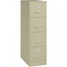 Lorell Fortress Series 26-1/2" Commercial-Grade Vertical File Cabinet - 15" x 26.5" x 52" - 4 x Drawer(s) for File - Letter - Vertical - Security Lock, Ball-bearing Suspension, Heavy Duty - Putty - Steel - Recycled