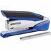 Bostitch InPower Spring-Powered Antimicrobial Desktop Stapler - 28 Sheets Capacity - 210 Staple Capacity - Full Strip - 1/4" Staple Size - Blue, Silver