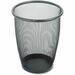 Safco Round Mesh Wastebaskets - 18.93 L Capacity - Round - 13" (330.20 mm) Opening Diameter - 14.5" Height - Steel - Black - 1 Each