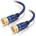 C2G 1.5ft Velocity Mini-Coax F-Type Cable - F Connector Male - F Connector Male - 1.5ft - Blue