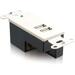 C2G 2-Port USB 1.1 Superbooster Wall Plate - Receiver - 1-gang - White