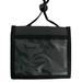 Brady Neck Wallet - 4.5" x 4" - Nylon, Vinyl - 100 / Pack - Black, Clear