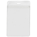 Brady Vertical Top Load Credential Holder with Slot Hole - 5.28" x 3.39" - Vinyl - 100 / Pack - Clear