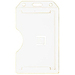 Brady Colored Molded Rigid Two-Sided Multi-Card Holder - 4.25" x 2.36" - Plastic - 100 / Pack - White