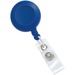 Brady Round Clip-On Badge Reel - Plastic, Vinyl - Blue