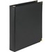 Samsill Leatherlike Classic Collection 1-1/2" Round Ring Binder - 1 1/2" Binder Capacity - Letter - 8 1/2" x 11" Sheet Size - Round Ring Fastener(s) - 2 Internal Pocket(s) - Vinyl - Black - Flexible, Reinforced Sewn Edge, Durable, Spine Label, Rivet - 1 E