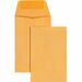 Quality Park Kraft Coin Envelopes - Coin - #1 - 2 1/4" Width x 3 1/2" Length - 28 lb - Gummed - Kraft - 500 / Box - Brown Kraft 