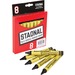 Crayola No. 2 Staonal Marking Wax Crayons - 5" Length - 0.6" Diameter - Black - 8 / Box
