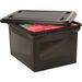 Advantus File Tote with lid - External Dimensions: 19" Width x 15.5" Depth - Media Size Supported: Letter, Legal - Plastic - Black - For File - 1 Each