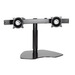 Chief KTP220S Dual Horizontal Monitor Table Stand - Up to 35lb Flat Panel Display - Silver - Floor-mountable