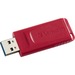 Verbatim 16GB Store 'n' Go USB Flash Drive - Red - 16 GB - USB 2.0 Type A - Red - Lifetime Warranty - 1 Each