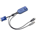 Raritan Dominion KX II KVM Cable - HD-15 Male Video, Type A Male USB - RJ-45 Female Network - Gray