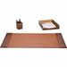 Dacasso Desk Pad - Rectangle - 34" Width x 20" Depth - Leather - Brown