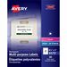 Avery® Identification Label - 8 1/8" x 5" Length - Permanent Adhesive - Rectangle - Laser, Inkjet - White - 2 / Sheet - 30 / Pack