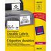 Avery Durable ID Labelswith TrueBlock&trade; Technology for Laser Printers, 2?" x 2" - Waterproof - 2" Height x 2 5/8" Width - Permanent Adhesive - Rectangle - Laser - White - Film - 15 / Sheet - 50 Total Sheets - 750 Total Label(s) - 750 / Pack - Permanent Adhesive, Durable, Heavy Duty, Scuff Resistant, Tear Resistant, Smudge Resistant, Weather Resistant