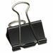 Acme Sure-Grip Triangular Fold Back Binder Clip 1 1/4" wide (5/8" capacity) - 1.25" (31.75 mm) Width - 0.6" Size Capacity - 12 / Pack - Black - Steel
