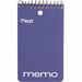 Mead Wirebound Memo Book - 60 Sheets - Wire Bound - 15 lb Basis Weight - 3" x 5" - White Paper - Stiff-back 