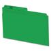 Hilroy 1/2 Tab Cut Letter Recycled Top Tab File Folder - 8 1/2" x 11" - Green - 10% Recycled - 100 / Box