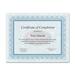 First Base Regent Certificates with Gold Seals - 24 lb Basis Weight - 8.50" x 11" - Blue, Silver - 25 / Pack
