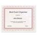 First Base Regent Certificate - 24 lb Basis Weight - 8.50" x 11" - Red, Silver - 25 / Pack