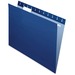 Pendaflex 1/5 Tab Cut Letter Recycled Hanging Folder - 8 1/2" x 11" - Navy - 10% Recycled - 25 / Box