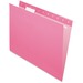 Pendaflex 1/5 Tab Cut Letter Recycled Hanging Folder - 8 1/2" x 11" - Pink - 10% - 25 / Box