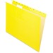 Pendaflex 1/5 Tab Cut Letter Recycled Hanging Folder - 8 1/2" x 11" - Yellow - 10% Recycled - 25 / Box