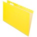 Pendaflex 1/5 Tab Cut Legal Recycled Hanging Folder - 8 1/2" x 14" - Yellow - 10% - 25 / Box