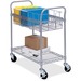 Safco Wire Mail Cart - 600 lb Capacity - 4 Casters - 4" Caster Size - Steel - x 26.8" Width x 18.8" Depth x 38.5" Height - Gray - 1 Each