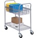 Safco Wire Mail Cart - 600 lb Capacity - 4 Casters - 4" Caster Size - Steel - x 39" Width x 18.8" Depth x 38.5" Height - Gray - 1 Each
