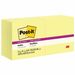 Post-it Super Sticky Notes - 3" x 3" - Square - Canary - Self-adhesive - 1 / Pack