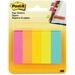 Post-it® Page Marker Flag - 0.50" x 2" - Rectangle - Fluorescent - Removable - 250 / Pack