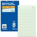 Blueline Columnar Pad - 50 Sheet(s) - Gummed - 8 1/4" (21 cm) x 14" (35.6 cm) Sheet Size - 2 x Holes - 8 Columns per Sheet - Green Sheet(s) - Blue Cover - Recycled - 1 Each