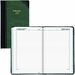 Blueline Blueline Daily Diary - Daily - January 2024 - December 2024 - 7:00 AM to 7:00 PM - Half-hourly - 1 Day Single Page Layout - 8" x 13 3/8" Sheet Size - Sewn - Black - Green CoverBilingual, Hard Cover, Appointment Schedule, Expense Form - 1 Each