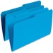 Pendaflex 1/2 Tab Cut Legal Recycled Top Tab File Folder - 8 1/2" x 14" - Blue - 10% Recycled - 100 / Box