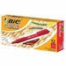 BIC Soft Feel Red Retractable Ballpoint Pens, Medium Point (1.0 mm), 12-Count Pack, Red Pens With Soft-Touch Comfort Grip - Medium Pen Point - 1 mm Pen Point Size - Retractable - Red - 1 Dozen