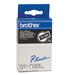 Brother Laminated Lettering Tape - 23/64" Width - White, Black - 1 Each - Self-adhesive