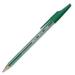 Better Ballpoint Stick Pen - Fine Pen Point - Refillable - Green - Clear Barrel - Stainless Steel Tip - 1 Each