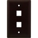 On-Q 1-Gang, 2-Port Wall Plate, Brown - The On-Q/Legrand Wall Plate is an economy wall plate for the cost conscious homeowner. It is available in white, almond and ivory and mounts in an On-Q/Legrand Installation Brackets or low voltage mud rings.