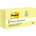 Post-it� Greener Dispenser Notes - 1200 - 3" (76.20 mm) Flag/Note Width x 3" (76.20 mm) Flag/Note Length - Square - 100 Sheets per Pad - Unruled - Yellow - Paper - Self-adhesive, Repositionable, Non-smearing - Recycled - 12 / Pack