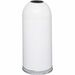 Safco Open Top Dome Waste Receptacle - 15 gal Capacity - 6" Opening Diameter - 34" Height x 15" Depth - Stainless Steel - White - 1 / Each