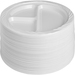 Genuine Joe 9" Round Divided Plates - Disposable - White - Plastic Body - 125 / Pack