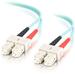 C2G 2m SC-SC 10Gb 50/125 OM3 Duplex Multimode PVC Fiber Optic Cable (USA-Made) - Aqua - Fiber Optic for Network Device - SC Male - SC Male - 10Gb - 50/125 - Duplex Multimode - OM3 - 10GBase-SR, 10GBase-LRM - USA-Made - 2m - Aqua