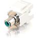 C2G Snap-In Green RCA F/F Keystone Insert Module - White - RCA