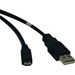 Eaton Tripp Lite Series USB 2.0 A to Micro-B Cable (M/M), 6 ft. (1.83 m) - Type A Male USB - Micro Type B Male USB - 6ft - Black